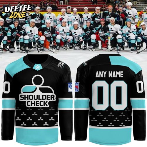 New York Rangers “Shoulder Check” Black Hockey Jersey