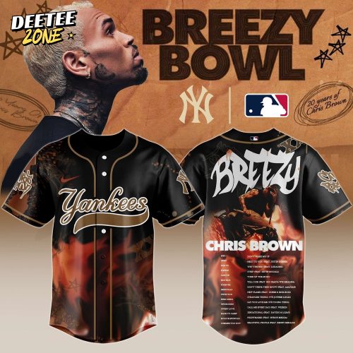 New York Yankees x Chris Brown “Breezy Bowl XX Stadium World Tour” 2025 Jersey Editions Limited