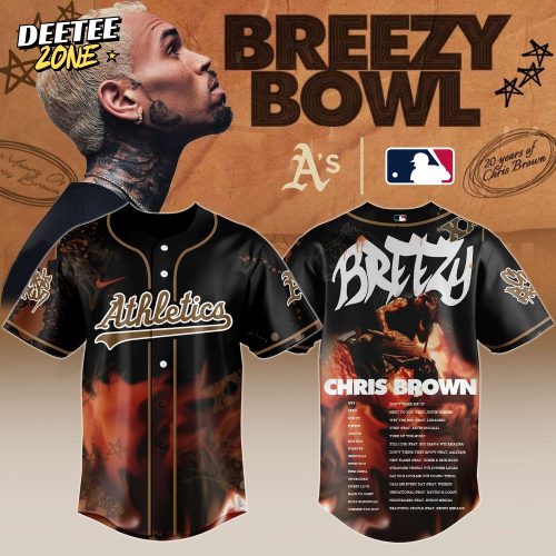 Oakland Athletics x Chris Brown “Breezy Bowl XX Stadium World Tour” 2025 Jersey Editions Limited