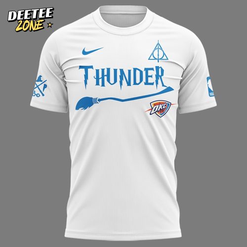 Oklahoma City Thunder x Harry Potter Night White Shirt 2025