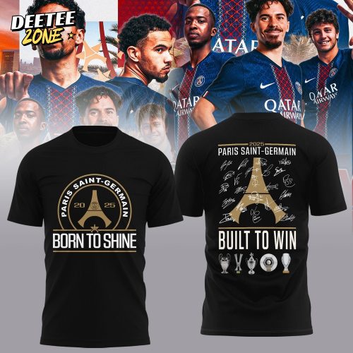 PSG – UEFA SUPER CUP CHAMPIONS 2025 Tshirt- Black