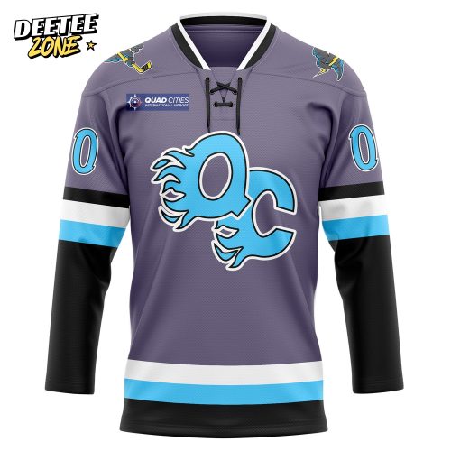 Quad City Storm Professional Special Grey Hockey Jersey