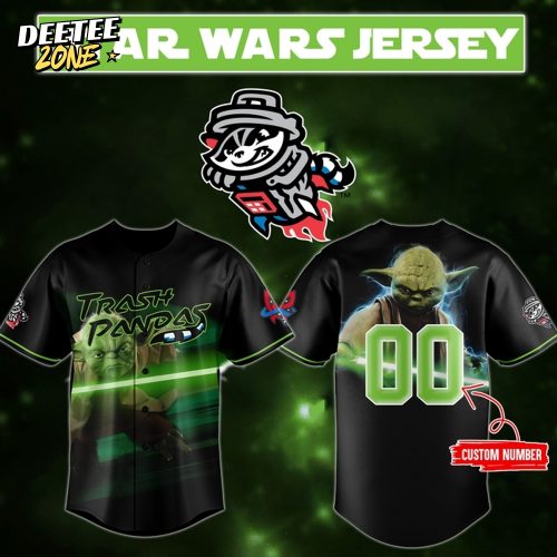Rocket City Trash Pandas x Yoda Star Wars Night 2025 Custom Baseball Jersey