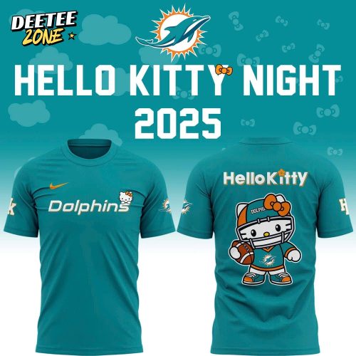 Special New Dolphins x Hello Kitty Tshirt 2025