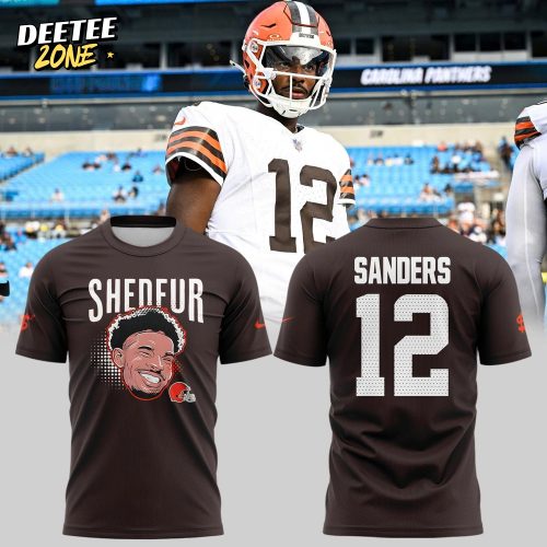 Special New Shedeur Sanders Brown Cleveland Browns Graphic Player T-Shirt