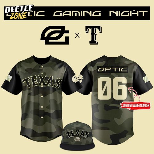 Texas Rangers x Optic Gaming Night Custom Jersey 2025