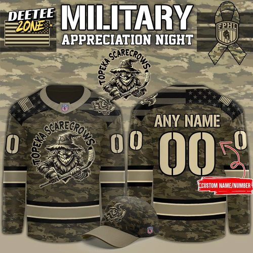 Topeka Scarecrows x Military Appreciation Day Night 2025 Hockey Jersey