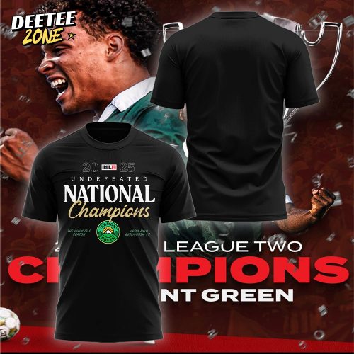 Vermont Green FC Undefeated National Champions Shirt – Black
