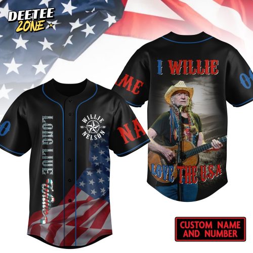 Willie Nelson Baseball Jersey