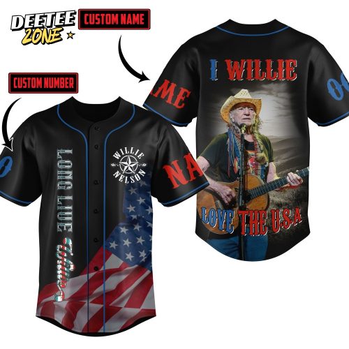 Willie Nelson Baseball Jersey
