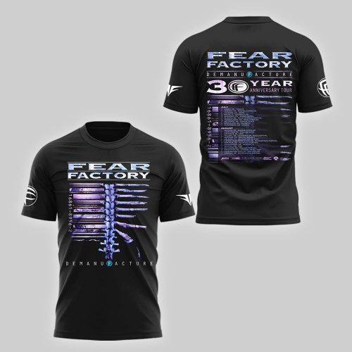 Fear Factory 2025 Demanufacture 30th Anniversary Tour Black Shirt