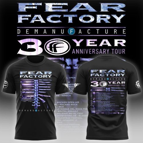 Fear Factory 2025 Demanufacture 30th Anniversary Tour Black Shirt