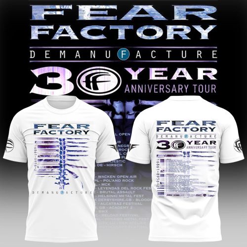 Fear Factory 2025 Demanufacture 30th Anniversary Tour White Shirt