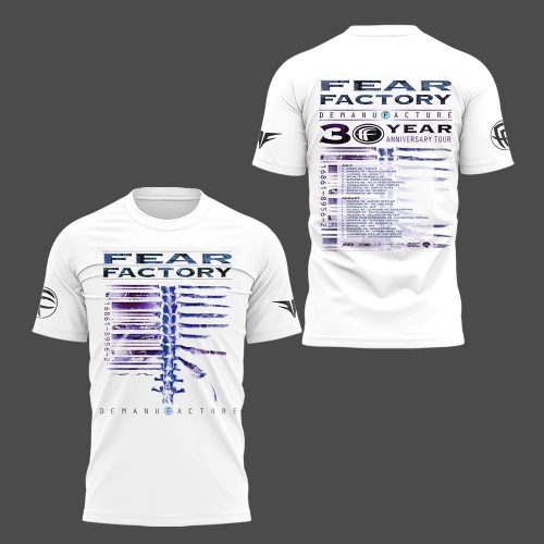 Fear Factory 2025 Demanufacture 30th Anniversary Tour White Shirt