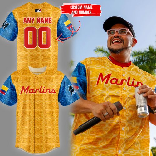 Miami Marlins Baseball Colombian Heritage Custom Jersey 2025
