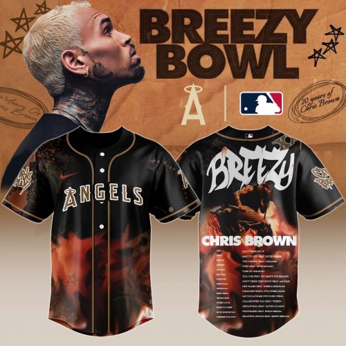 Los Angeles Angels x Chris Brown “Breezy Bowl XX Stadium World Tour” 2025 Jersey Editions Limited