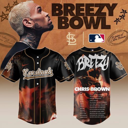 St. Louis Cardinals x Chris Brown “Breezy Bowl XX Stadium World Tour” 2025 Jersey Editions Limited