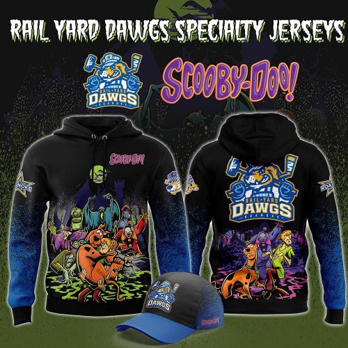 Roanoke Rail Yard Dawgs x Scooby-Doo Night 2025 Hoodie, Cap