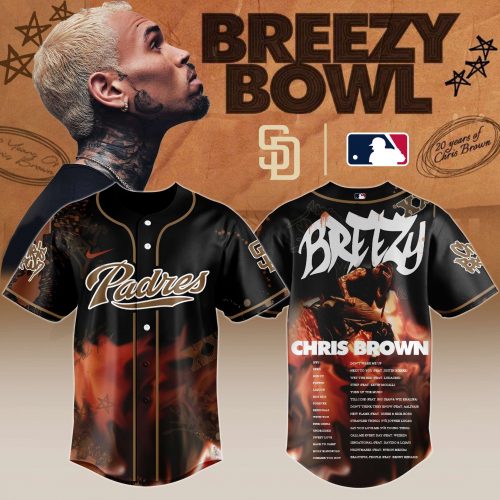 San Diego Padres x Chris Brown “Breezy Bowl XX Stadium World Tour” 2025 Jersey Editions Limited