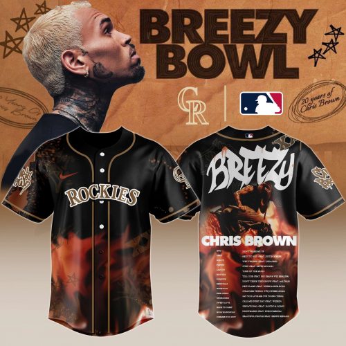 Colorado Rockies x Chris Brown “Breezy Bowl XX Stadium World Tour” 2025 Jersey Editions Limited
