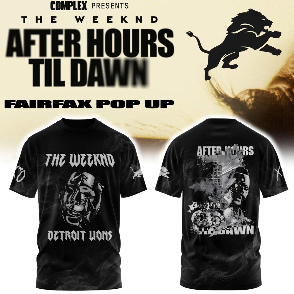 Detroit Lions x The Weeknd After Hours Til Dawn Tshirt