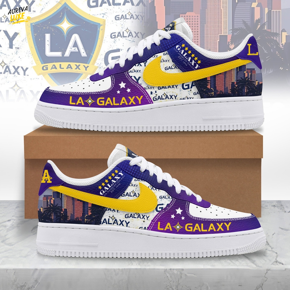 Los Angeles Galaxy Air Force 1 Sneaker Los Angeles Galaxy Air Force 1 Sneaker