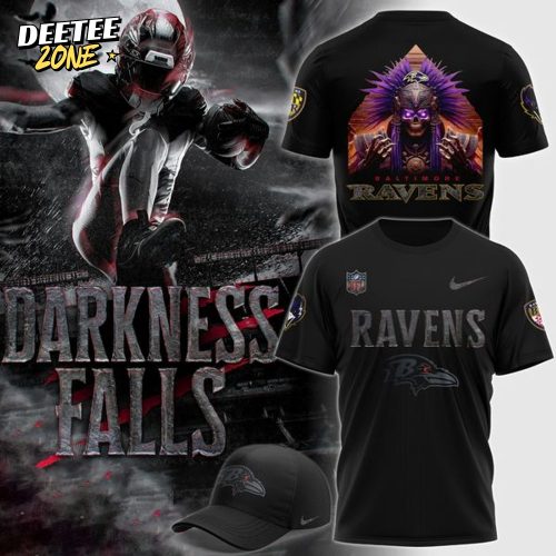 1.Limited Edition Baltimore Ravens ” Darkness Falls ” T-Shirt 2025