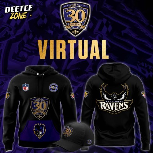 Baltimore Ravens 30th Season Virtual Hoodie