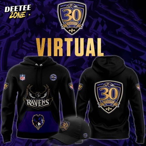 Baltimore Ravens 30th Season Virtual Limited Hoodie