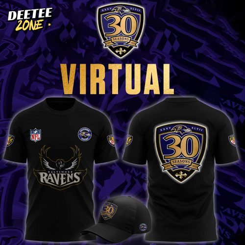 Baltimore Ravens 30th Season Virtual Limited T-shirt