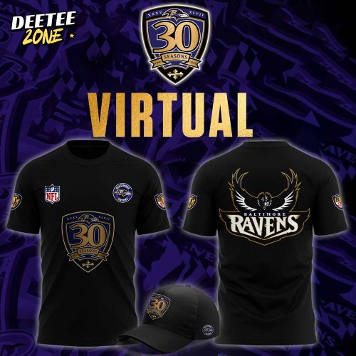 Baltimore Ravens 30th Season Virtual T-shirt
