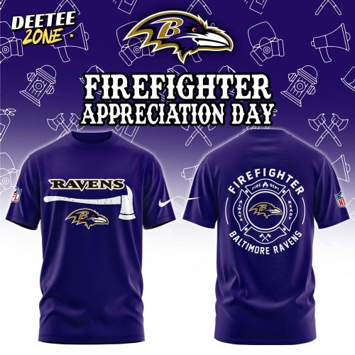 Baltimore Ravens Firefighter Appreciation Day Tshirt | Jogger | Cap Limited Edition