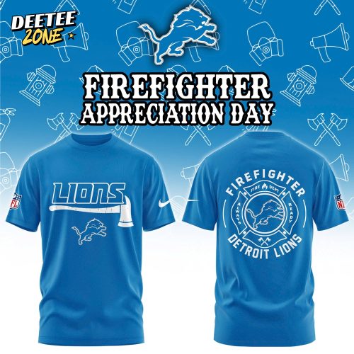 Detroit Lions Firefighter Appreciation Day Tshirt | Jogger | Cap Limited Edition