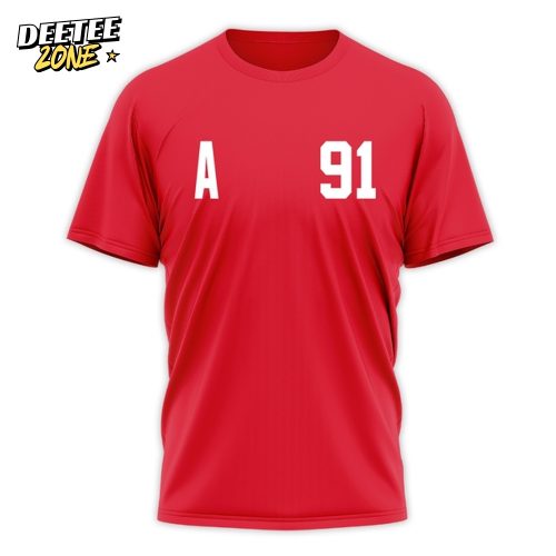 Detroit Red Wings 91 Sergei Fedorov Red T-Shirt