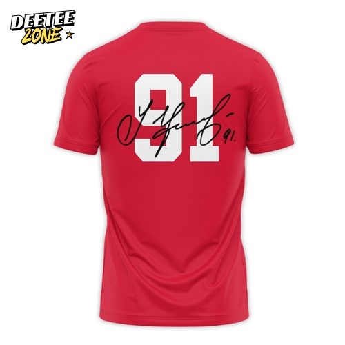 Detroit Red Wings 91 Sergei Fedorov Red T-Shirt