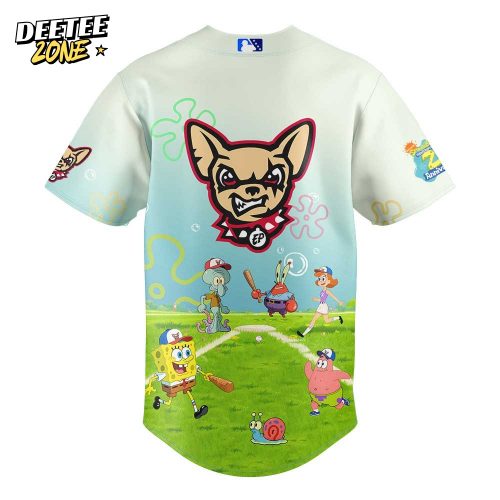 El Paso Chihuahuas SpongeBob Day Custom Baseball Jersey