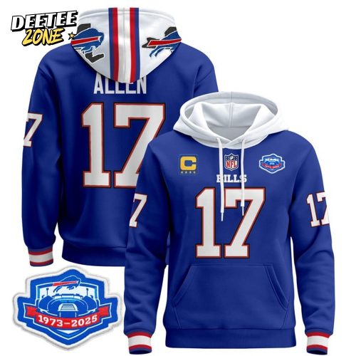 Men’s Buffalo Bills 2025 Farewell Season Patch Pullover Hoodie