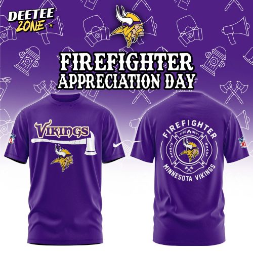 Minnesota Vikings Firefighter Appreciation Day Tshirt | Jogger | Cap Limited Edition