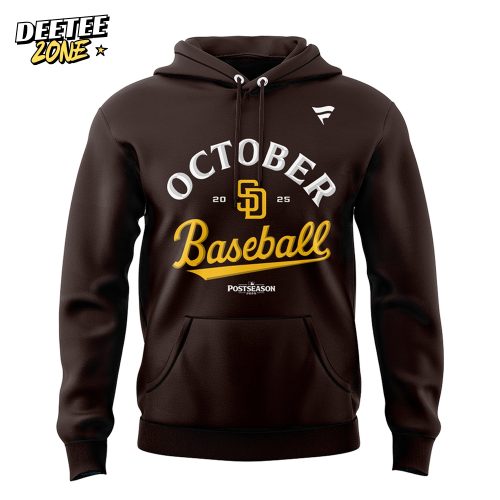 San Diego Padres Fanatics Brown 2025 MLB Postseason Locker Room Hoodie