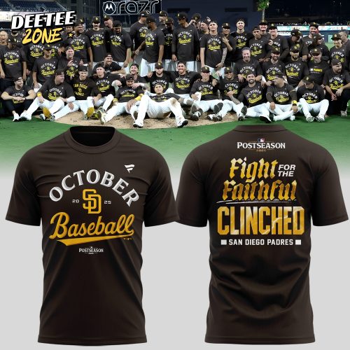 San Diego Padres Fight For The Faithful MLB Postseason October Baseball T-Shirt For Fans 2