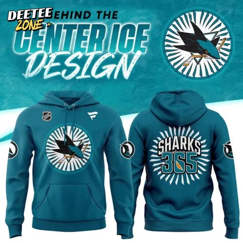 San Jose Sharks Behind Center Ice Design Hoodie