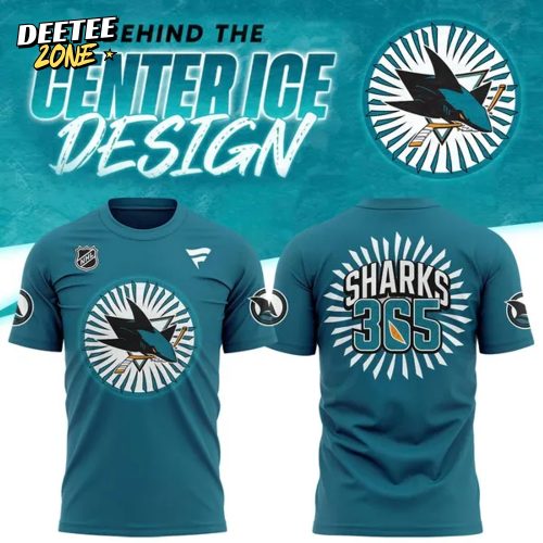 San Jose Sharks Behind Center Ice Design T-shirt