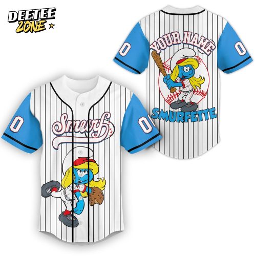 Smurfs Custom Baseball Jersey