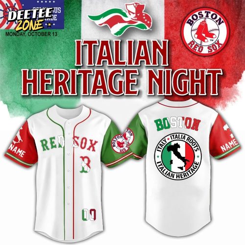 Special Edition Boston Red Sox x Columbus Parade Italian Heritage-3D Baseball Jersey