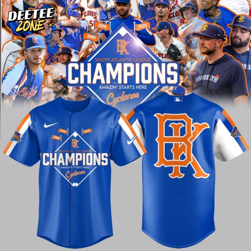 The Brooklyn Cyclones 2025 South Atlantic League Champions Jersey