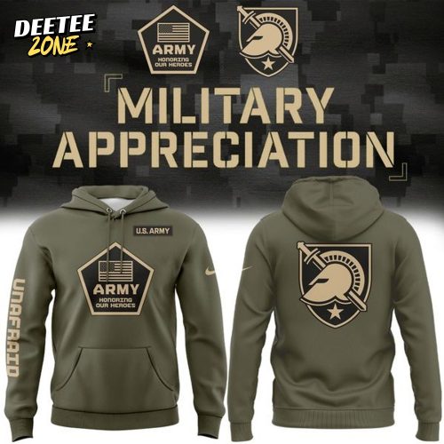 2025 Army Football Military Appreciation Green Army Hoodie
