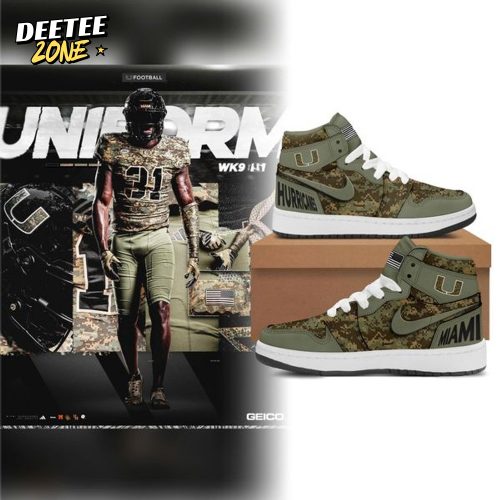 2025 Limited Edition Sneaker Camo Miami Hurricanes Football for fans