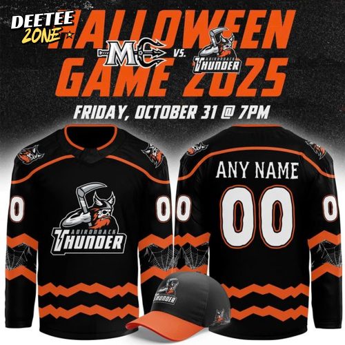 Adirondack Thunder ” Happy Halloween ” Hockey Jersey