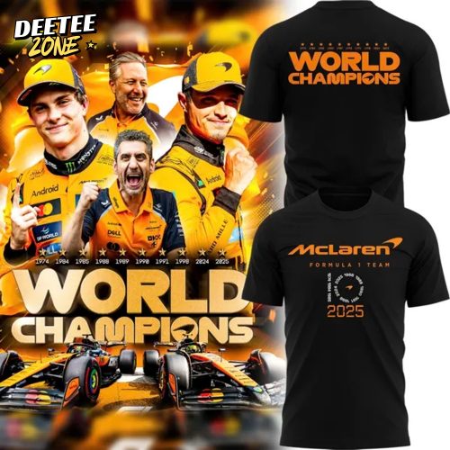 2025 McLaren Formula 1 Team Wordmark Constructors’ 10 Times T-Shirt