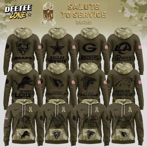 All team NFL 2025 Salute To Service Hoodie
